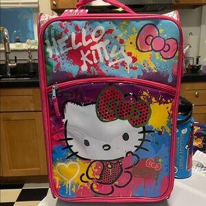 Hello Kitty Pink Multicolor Graffiti Carry-On Luggage